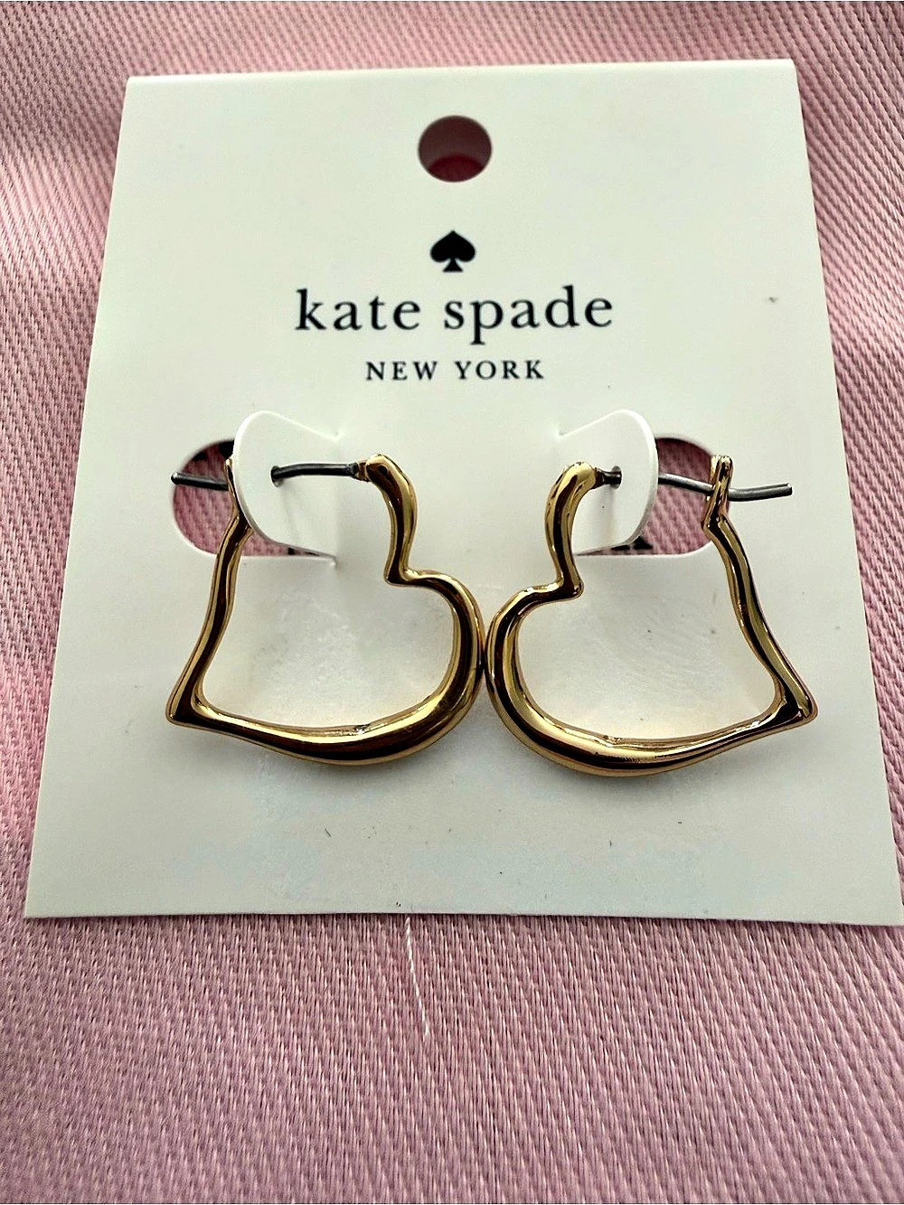 New Kate Spade Gold-Tone Earrings - Picture 5 of 7